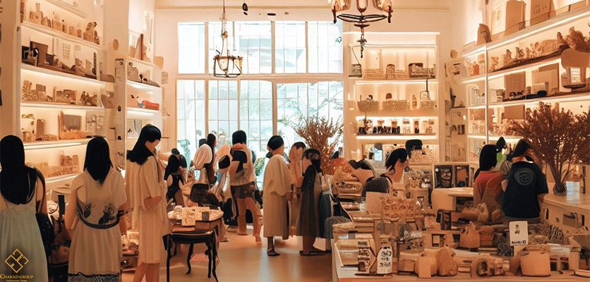فروشگاهی پر از مشتری - طراحی دکوراسیون مغازه