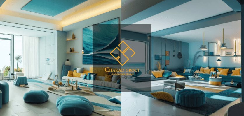 استفاده از رنگ زرد و آبی کنار هم در دکوراسیون - رنگ در دکوراسیون