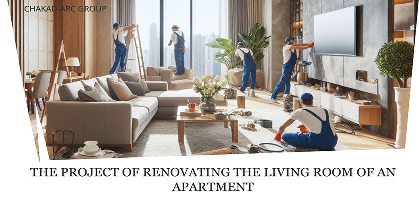 بازسازی دکوراسیون داخلی اتاق نشیمن یک واحد آپارتمان - بازسازی آپارتمان