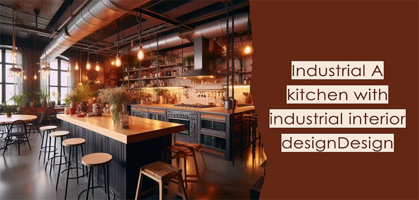 آشپزخانه ای با طراحی دکوراسیون صنعتی - سبک صنعتی