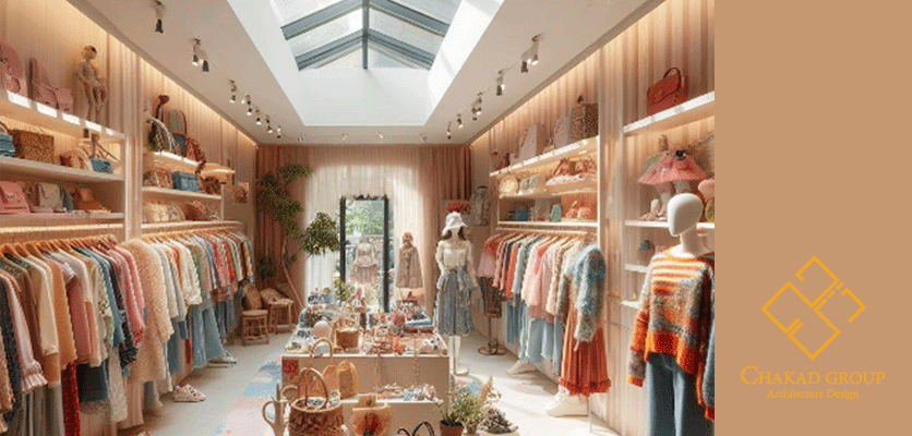دکور مغازه لباس - قیمت طراحی دکوراسیون مغازه