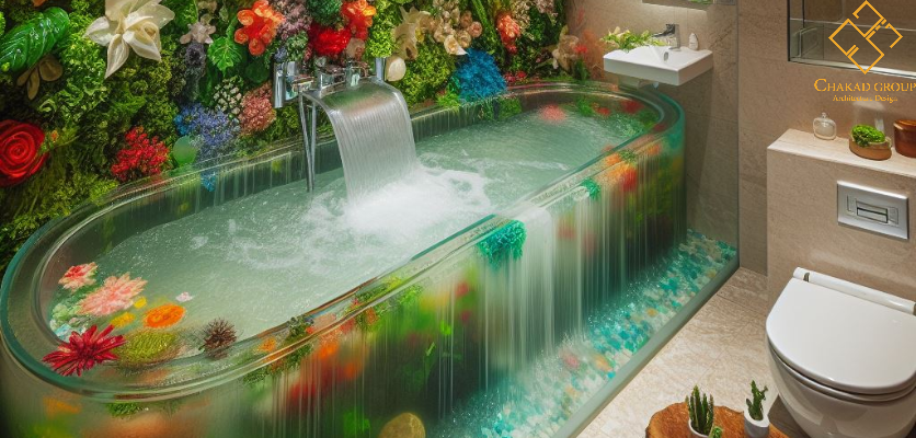 حمام ساخته شده با رزین - متریال میکروسمنت