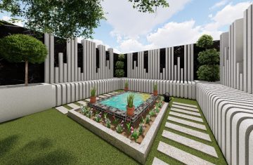 7 7--طراحی حیاط ویلا،اصفهانک،اقای زمانی