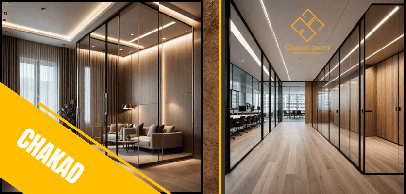 جداسازی فضای داخلی در معماری 1 ترکیب تیغه با شیشه-تیغه کشی ساختمان