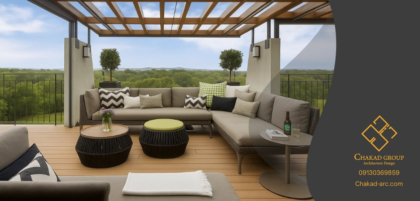 سایه بان و پوشش - انواع تراس ویلا