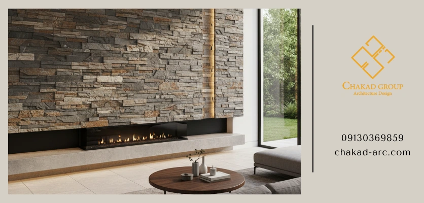 دیوار شاخص - مصالح بافت دار