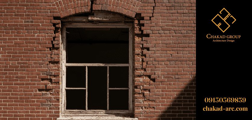 نمایی از شکست دیوار - نعل درگاه