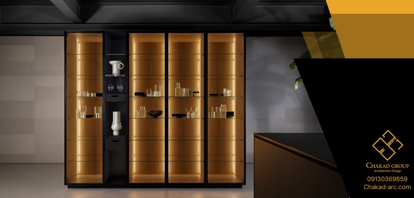 کمد شیشه ای - کابینت شیشه ای