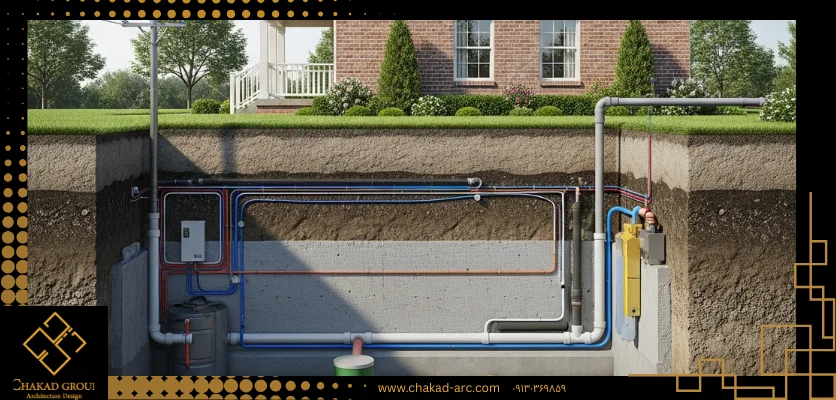 تاسیسات زیر ویلا - طراحی تاسیسات ویلا